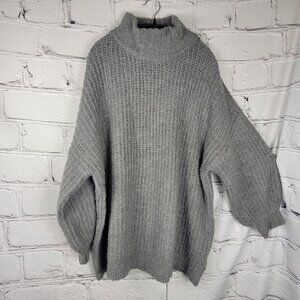 Urban Outfitters Womens M Cabincore Cozy Oversized Mockneck Knit Sweater‎ Casual